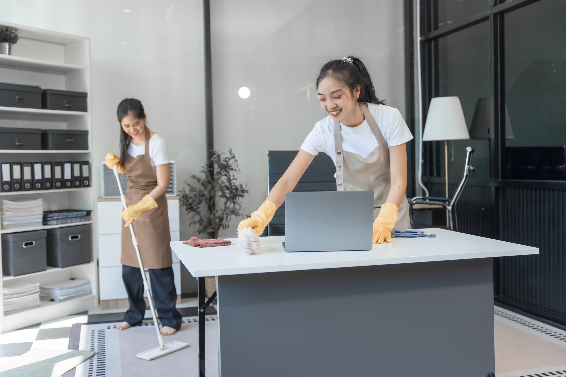 Professional deep cleaning team performing a comprehensive property clean in London