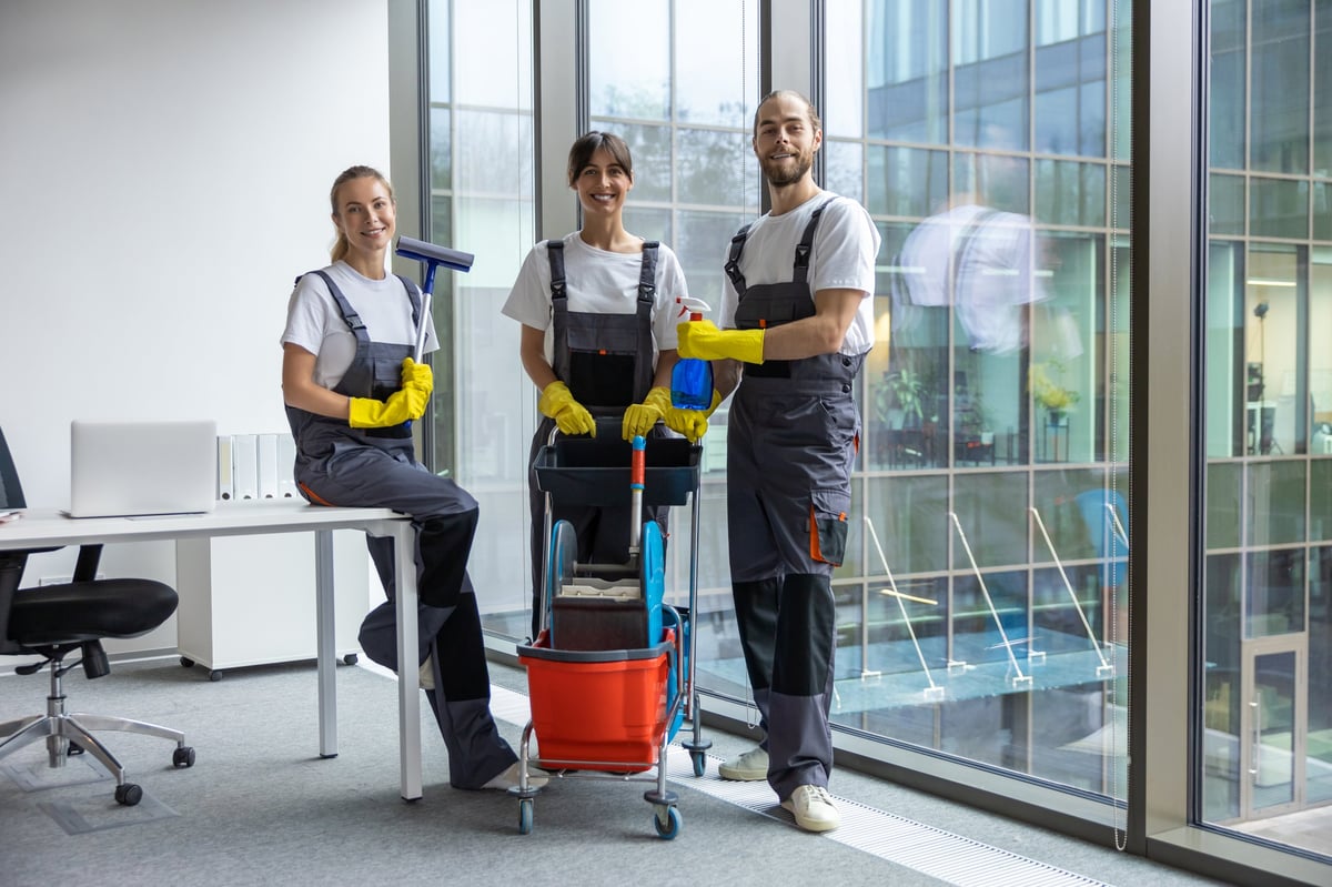 Professional cleaning team