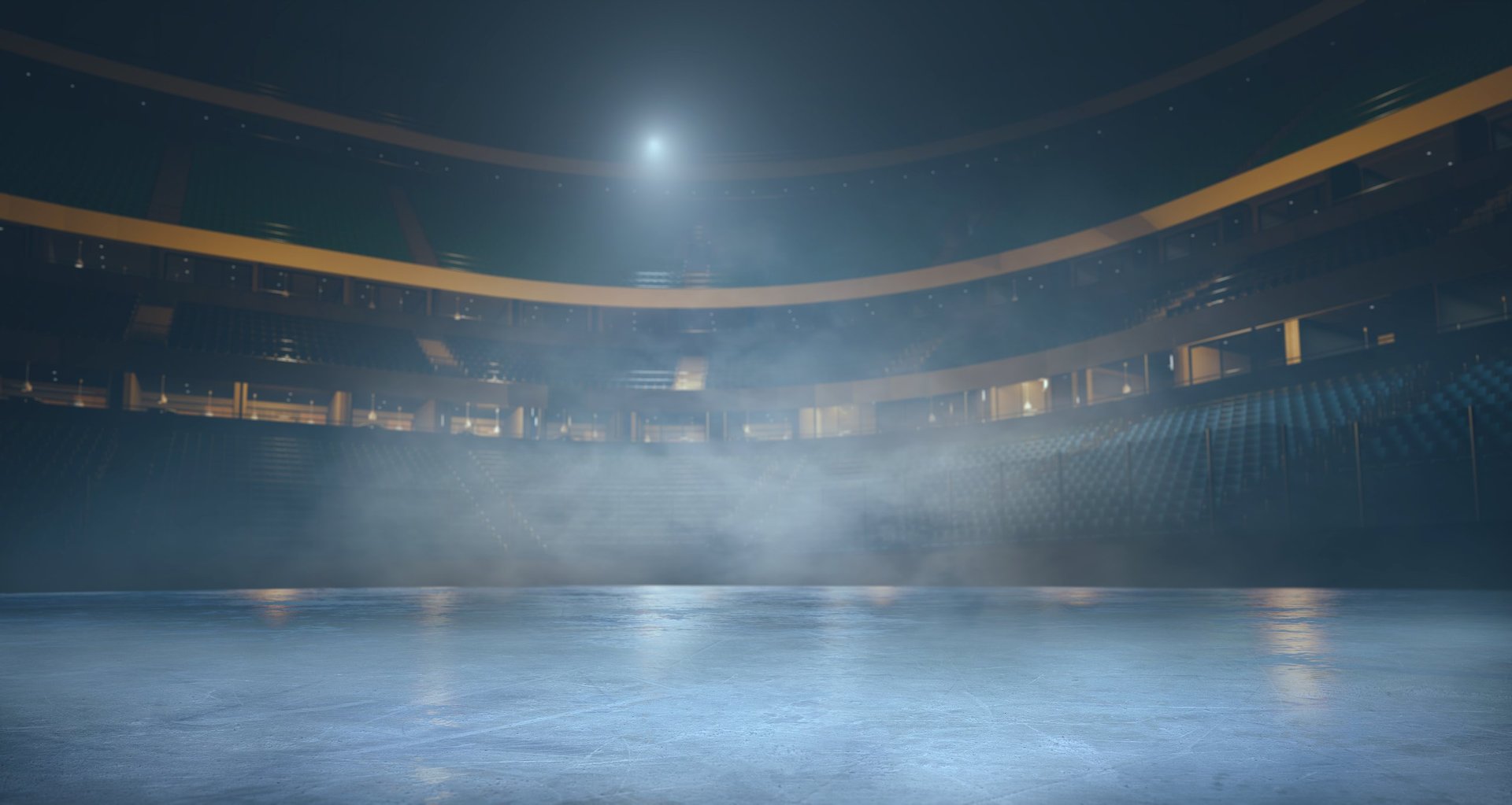 Large indoor stadium arena interior
