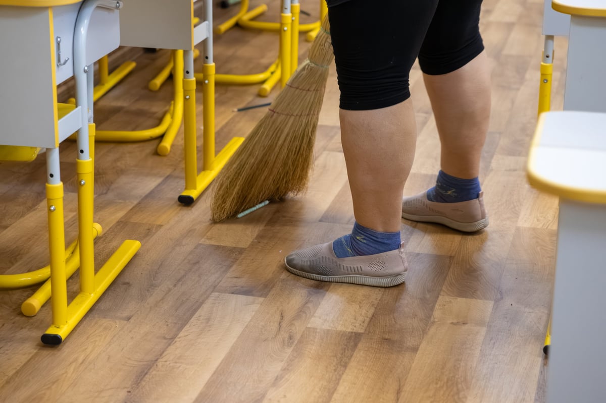 School classroom cleaning and facility maintenance